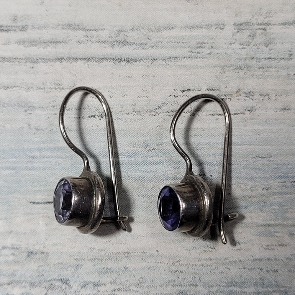 Sajen 925 Amethyst Earrings - Picture 4 of 9